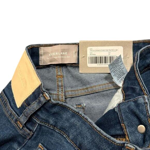 NWT Everlane The Curvy Authentic Stretch High-Rise Skinny Jean Women's Size 24 - Picture 4 of 7
